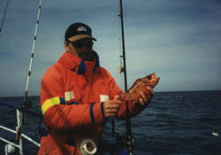 Peter Jensen med rødfisk
