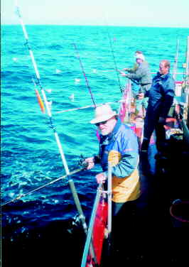 Ubådskaptajn Samild spejder efter 28+ kg's fisk